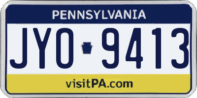 PA license plate JYO9413
