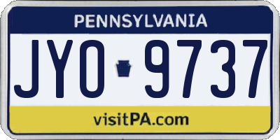 PA license plate JYO9737