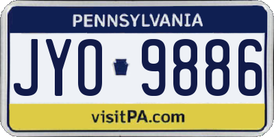 PA license plate JYO9886