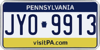 PA license plate JYO9913