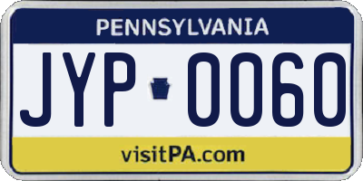PA license plate JYP0060