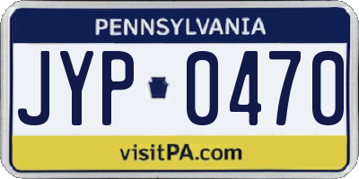 PA license plate JYP0470