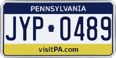 PA license plate JYP0489