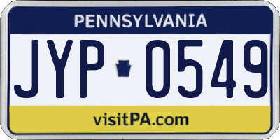 PA license plate JYP0549