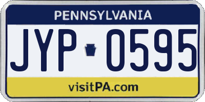 PA license plate JYP0595