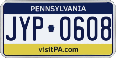 PA license plate JYP0608
