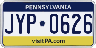 PA license plate JYP0626