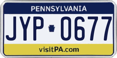 PA license plate JYP0677