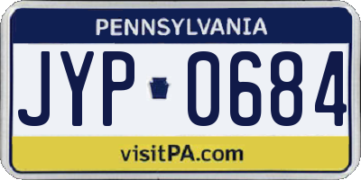 PA license plate JYP0684
