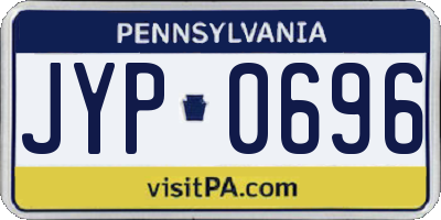 PA license plate JYP0696