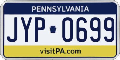 PA license plate JYP0699