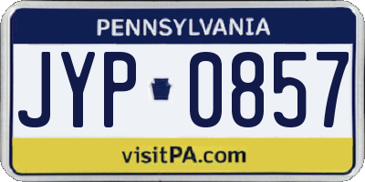 PA license plate JYP0857