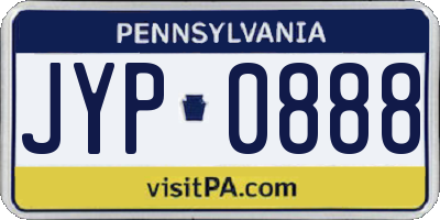 PA license plate JYP0888