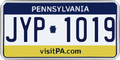 PA license plate JYP1019