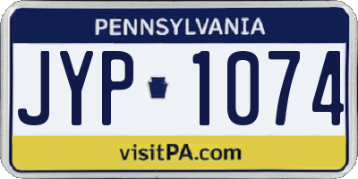 PA license plate JYP1074