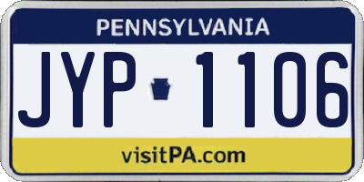 PA license plate JYP1106
