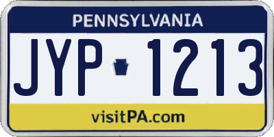 PA license plate JYP1213