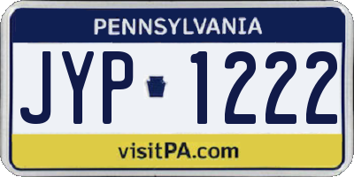PA license plate JYP1222