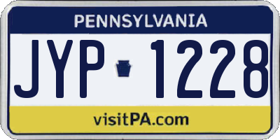 PA license plate JYP1228