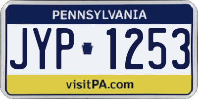 PA license plate JYP1253