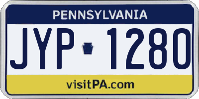 PA license plate JYP1280