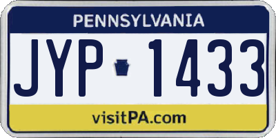 PA license plate JYP1433