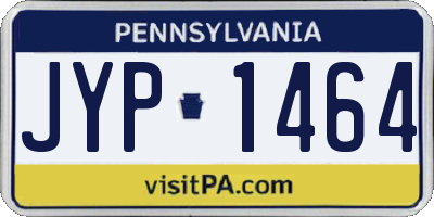 PA license plate JYP1464
