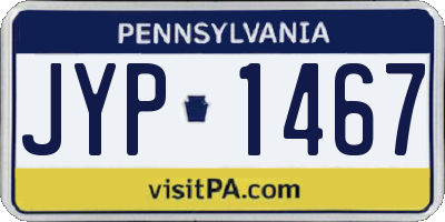 PA license plate JYP1467