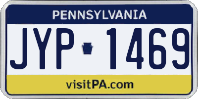 PA license plate JYP1469