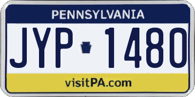 PA license plate JYP1480