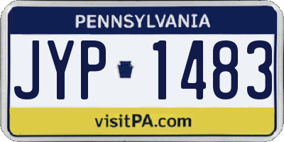 PA license plate JYP1483