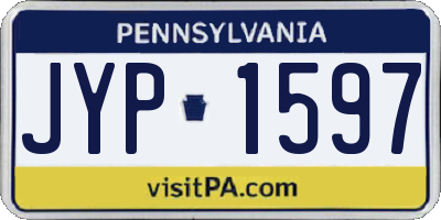PA license plate JYP1597