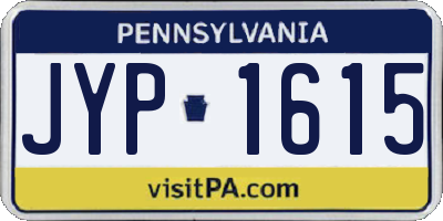 PA license plate JYP1615