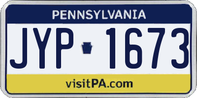 PA license plate JYP1673