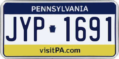 PA license plate JYP1691