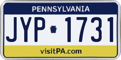 PA license plate JYP1731