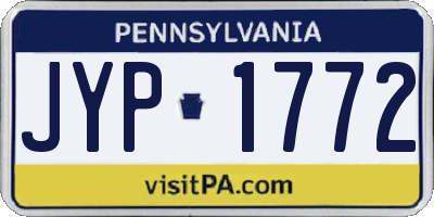 PA license plate JYP1772