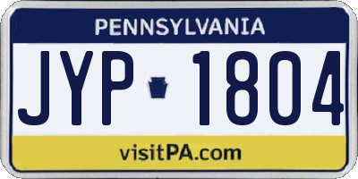 PA license plate JYP1804