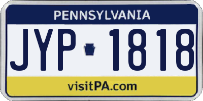 PA license plate JYP1818