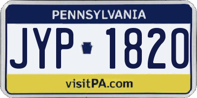 PA license plate JYP1820