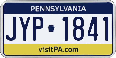 PA license plate JYP1841