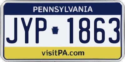 PA license plate JYP1863