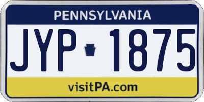 PA license plate JYP1875
