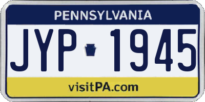 PA license plate JYP1945