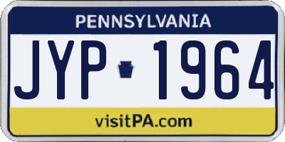 PA license plate JYP1964