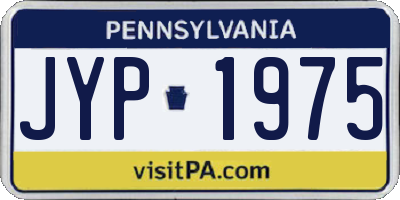 PA license plate JYP1975