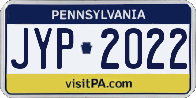 PA license plate JYP2022