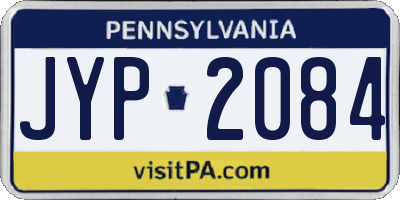 PA license plate JYP2084