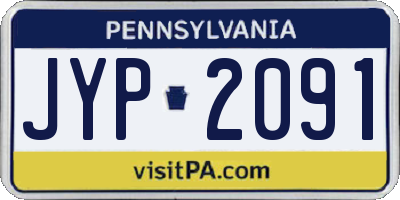 PA license plate JYP2091