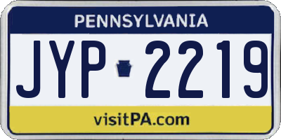 PA license plate JYP2219